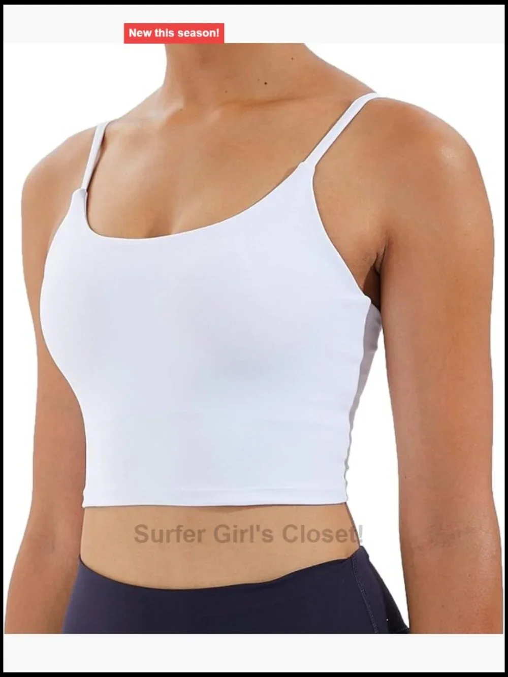 Longline Sports Bra Yoga Crop Tank Top Padded Workout Camisole Fitness Bra